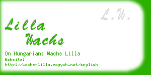 lilla wachs business card